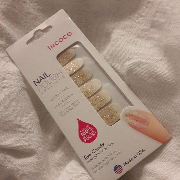 gold confetti dip eye candy incoco nails RELISTED - Picture 2 of 2